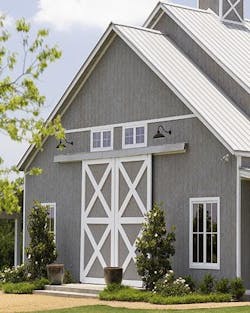 TruExterior® Siding & Trim’s reversible profile comes in two formats: one features smooth Nickel Gap on one side and woodgrain Shiplap on the other; the second has woodgrain Nickel Gap on one side and smooth Shiplap on the other. A rabbeted edge ensures panels fit together perfectly to create the authentic spacing—the tight joint appearance of Shiplap on one side and the nickel-sized space of Nickel Gap on the other. Cove/Dutch Lap gives homes a sophisticated look that makes a statement and adds architectural detail. All TruExterior products come primed and ready to paint. TruExterior® Siding & Trim’s reversible profile comes in two formats: one features smooth Nickel Gap on one side and woodgrain Shiplap on the other; the second has woodgrain Nickel Gap on one side and smooth Shiplap on the other. A rabbeted edge ensures panels fit together perfectly to create the authentic spacing—the tight joint appearance of Shiplap on one side and the nickel-sized space of Nickel Gap on the other. Cove/Dutch Lap gives homes a sophisticated look that makes a statement and adds architectural detail. All TruExterior products come primed and ready to paint.