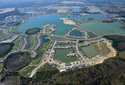 Babcock Ranch in southwest Florida is dedicated to creating a resilient mixed-use community. The 9,000-acre site features on-site water and electrical utilities with buried infrastructure, restored natural water flows and retention ponds that double as amenities, above-code building requirements, and extensive green space preservation to serve 20,000 homes at build-out. Babcock Ranch in southwest Florida is dedicated to creating a resilient mixed-use community. The 9,000-acre site features on-site water and electrical utilities with buried infrastructure, restored natural water flows and retention ponds that double as amenities, above-code building requirements, and extensive green space preservation to serve 20,000 homes at build-out.