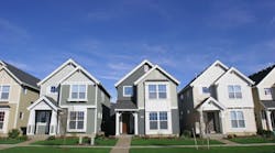 A row of suburban houses A row of suburban houses