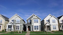 A row of suburban houses A row of suburban houses