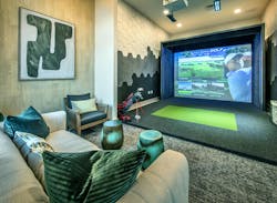 Golf simulator at Traditions of America at Chesterfield Golf simulator at Traditions of America at Chesterfield