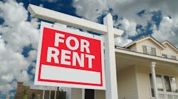'For Rent' sign in front of a home 'For Rent' sign in front of a home