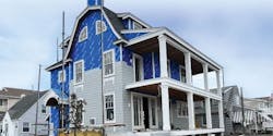 Henry’s Blueskin® VP100, is a self-adhered, vapor-permeable, weather-resistive barrier (WRB) designed for wood-framed residential and multi-family construction. It protects buildings by eliminating air gaps, preventing water and moisture intrusion, and self-seals around nails and fasteners. Blueskin VP100 achieves more than 95% drainage efficiency, reduces energy costs by eliminating uncontrolled air leakage and reduces mold proliferation. The peel-and-stick installation system is simple and quick. Henry’s Blueskin® VP100, is a self-adhered, vapor-permeable, weather-resistive barrier (WRB) designed for wood-framed residential and multi-family construction. It protects buildings by eliminating air gaps, preventing water and moisture intrusion, and self-seals around nails and fasteners. Blueskin VP100 achieves more than 95% drainage efficiency, reduces energy costs by eliminating uncontrolled air leakage and reduces mold proliferation. The peel-and-stick installation system is simple and quick.