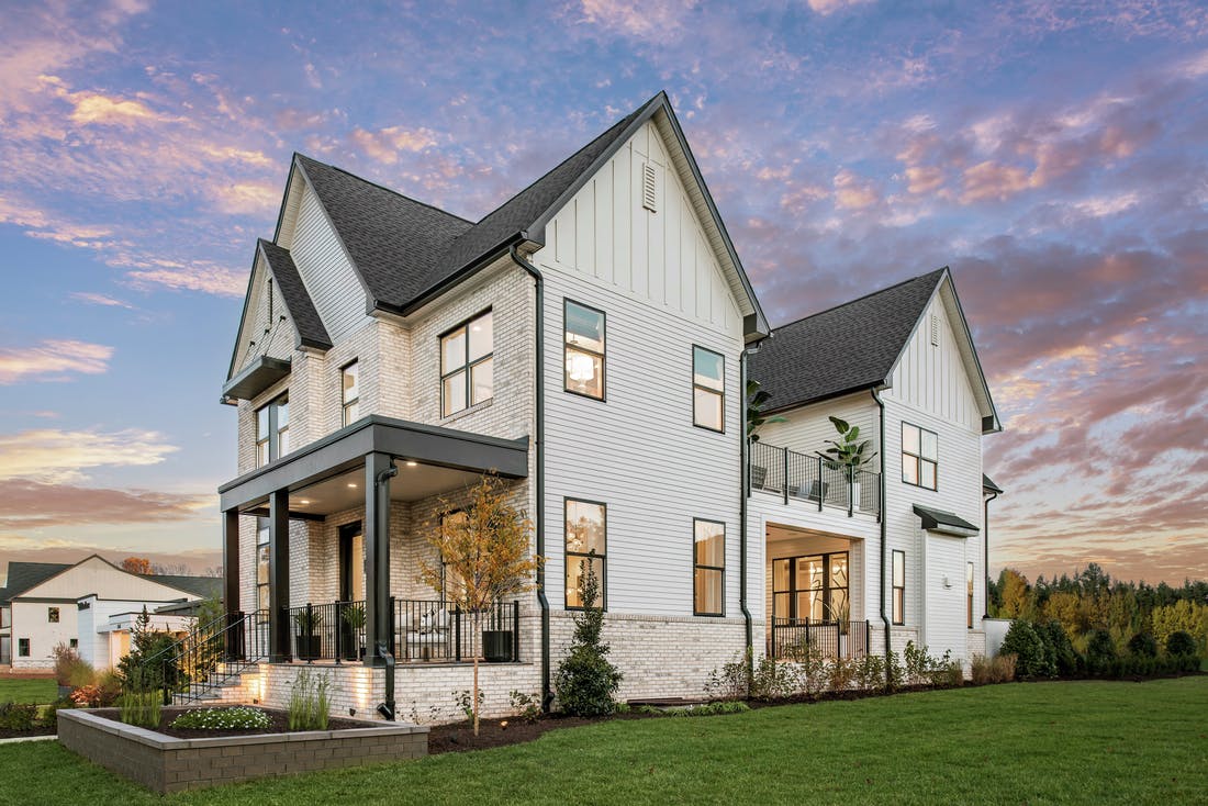 The Florin model of the Nouveau Collection at Amalyn, a Toll Brothers community in Bethesda, Md., showcases the trend of built outdoor spaces that connect and enhance the home's indoor spaces and overall appeal.