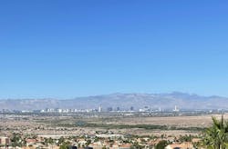 The iconic Las Vegas Strip skyline is a prominent feature from the Carolla Build Idea Home build site. The iconic Las Vegas Strip skyline is a prominent feature from the Carolla Build Idea Home build site.