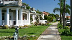 Row of luxury homes