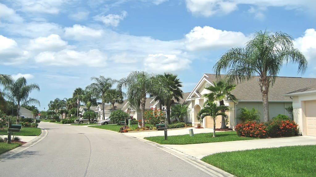 Row of homes in Florida