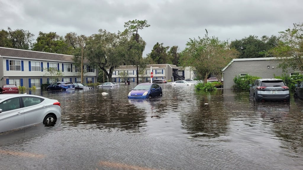 Homes in Orlando flooded after hurricane