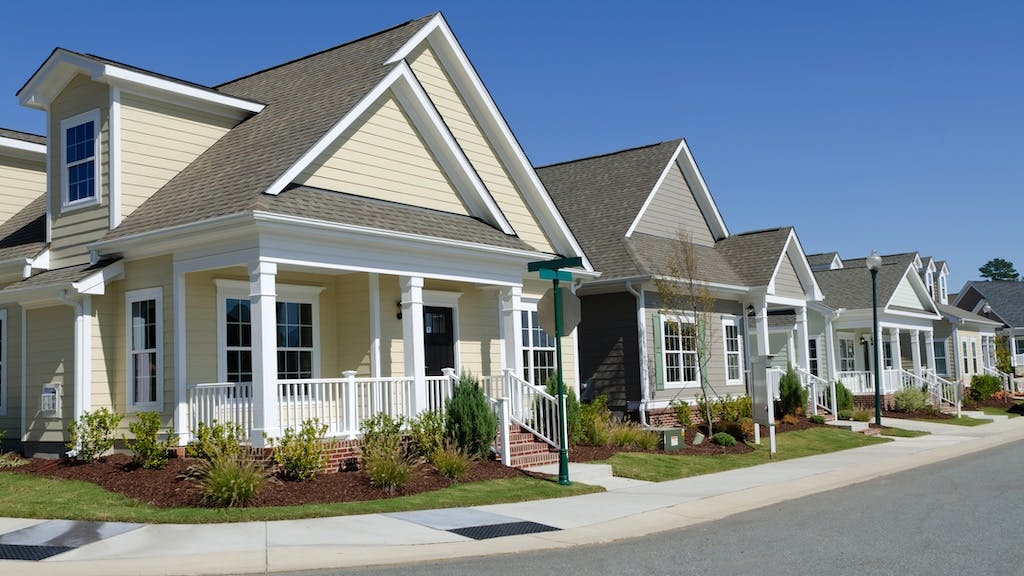 Row of cottage-style homes