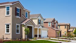 Row of single-family homes Row of single-family homes