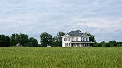 Rural home on farmland Rural home on farmland
