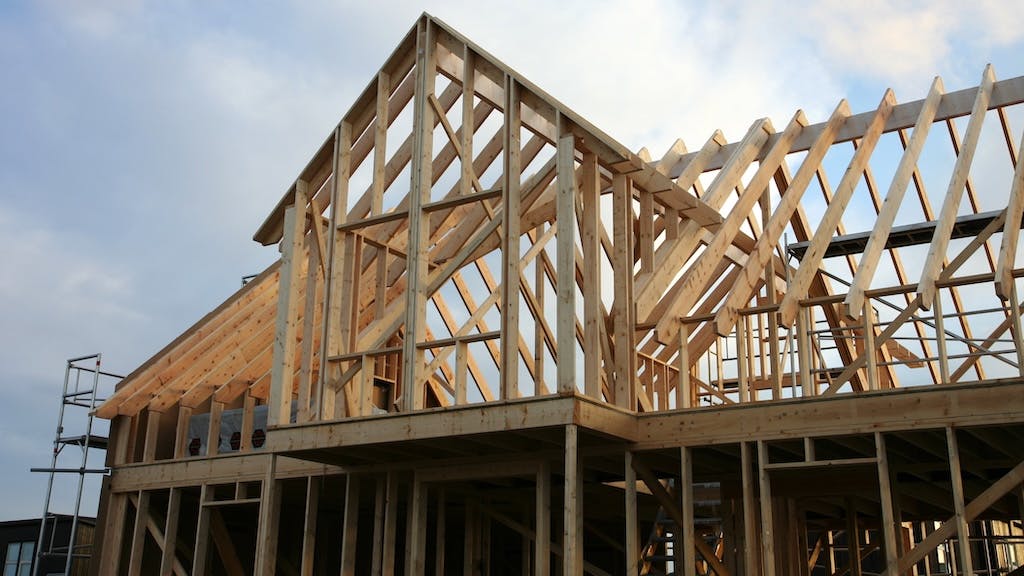 Single-family home under construction