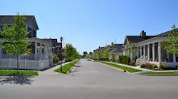 New homes on quiet suburban street