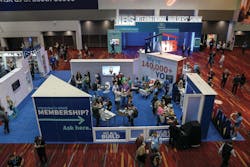 Aerial overview of the convention center during IBS Aerial overview of the convention center during IBS