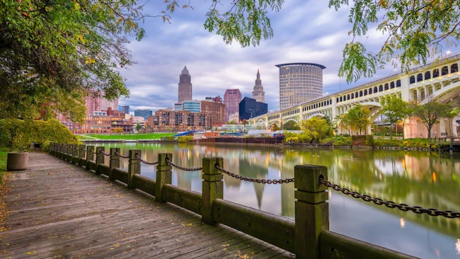 Cleveland city skyline