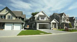 New homes on a suburban street