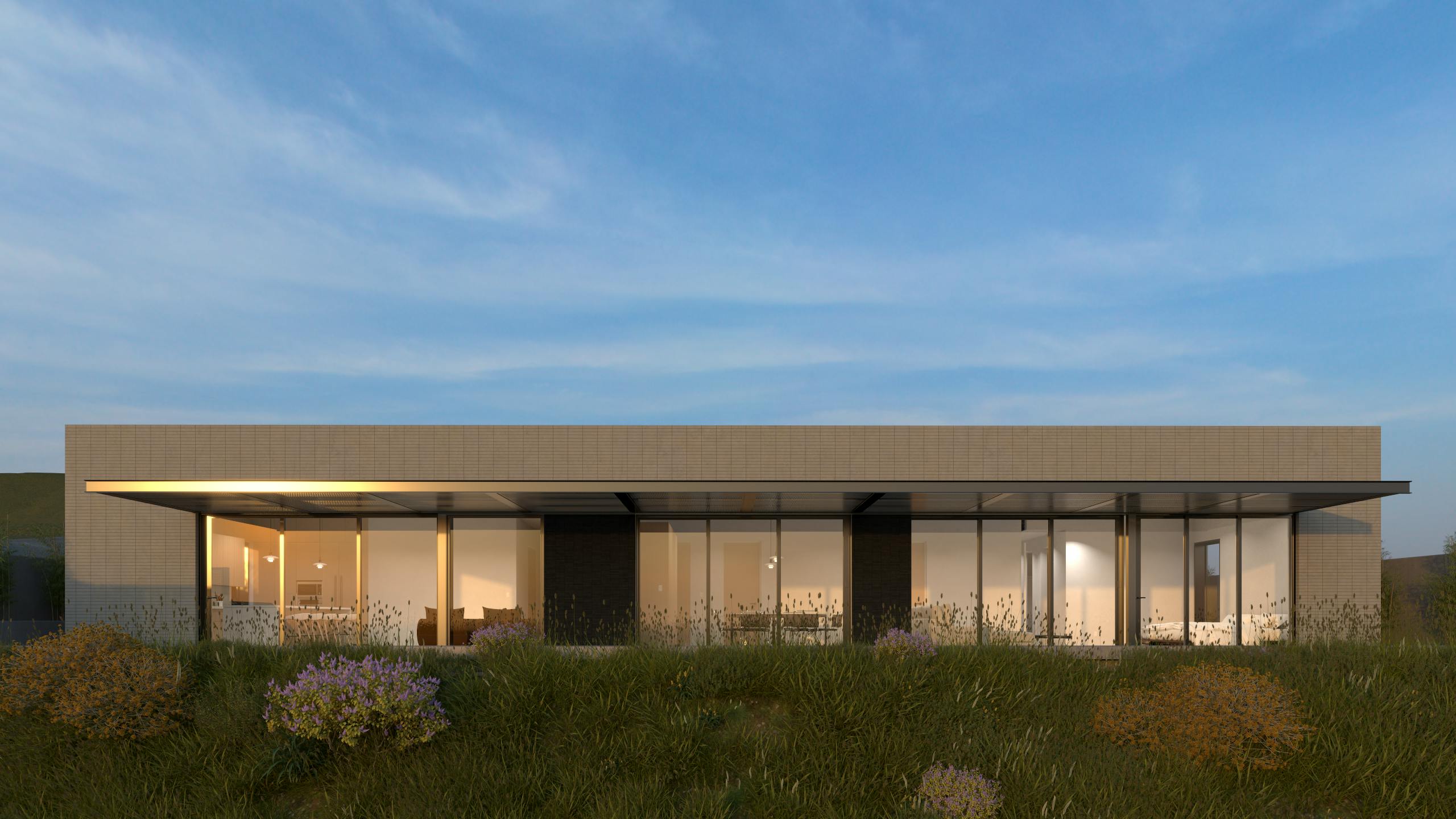 The 9,414-square-foot Anderson Residence in Pacific Palisades, Calif., represents the spirit and the sustainabilty of Case Study 2.0 homes. It is an updated, fire-resistant replica of a home that stood for 50 years before being consumed by wildfire.