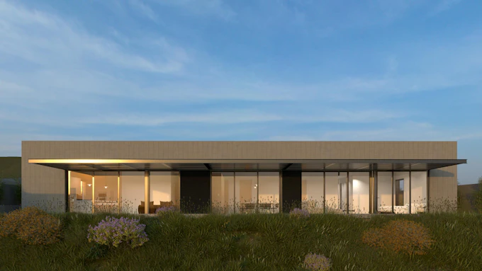 The 9,414-square-foot Anderson Residence in Pacific Palisades, Calif., represents the spirit and the sustainabilty of Case Study 2.0 homes. It is an updated, fire-resistant replica of a home that stood for 50 years before being consumed by wildfire.