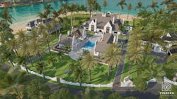 Aerial overlook of estate by Visbeen Architects Aerial overlook of estate by Visbeen Architects