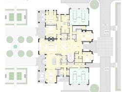 Main level floor plan of Hawthorne home Main level floor plan of Hawthorne home