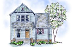 Front elevation of Springfield Cottage home Front elevation of Springfield Cottage home