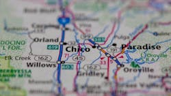 Butte County, Calif. on a map Butte County, Calif. on a map