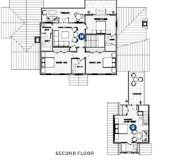Second floor floor plan of home designed by Studio Pressman Second floor floor plan of home designed by Studio Pressman