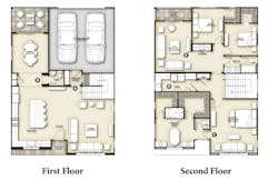First and second floor floor plans from DTJ Design First and second floor floor plans from DTJ Design