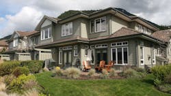 Private yards in a townhome community Private yards in a townhome community