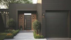 Exterior elevation of a home with Urban Reserve siding by CertainTEED Exterior elevation of a home with Urban Reserve siding by CertainTEED