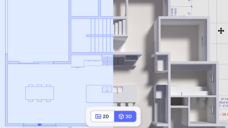 Image of a floor plan in use by the DigsPro software