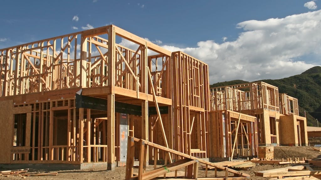 Homes under construction