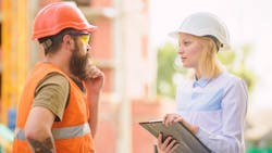 Woman construction worker Woman construction worker