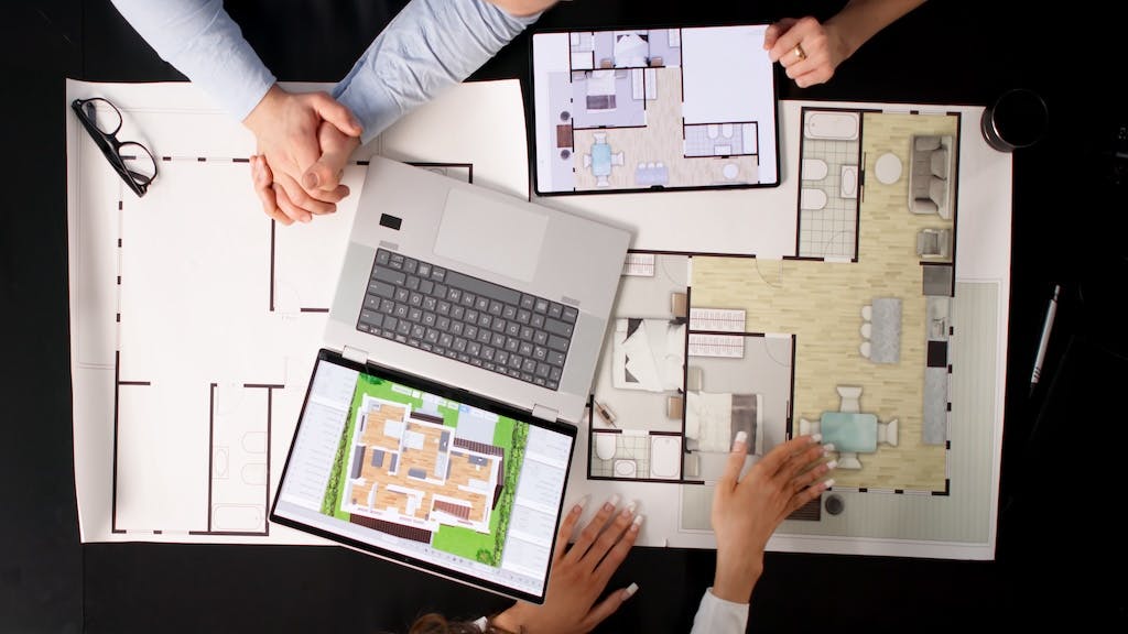 Sales team meeting with potential homebuyers