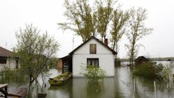 Home impacted by flood damage Home impacted by flood damage