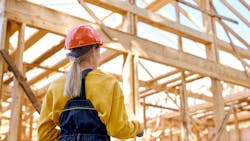 Woman working in construction Woman working in construction