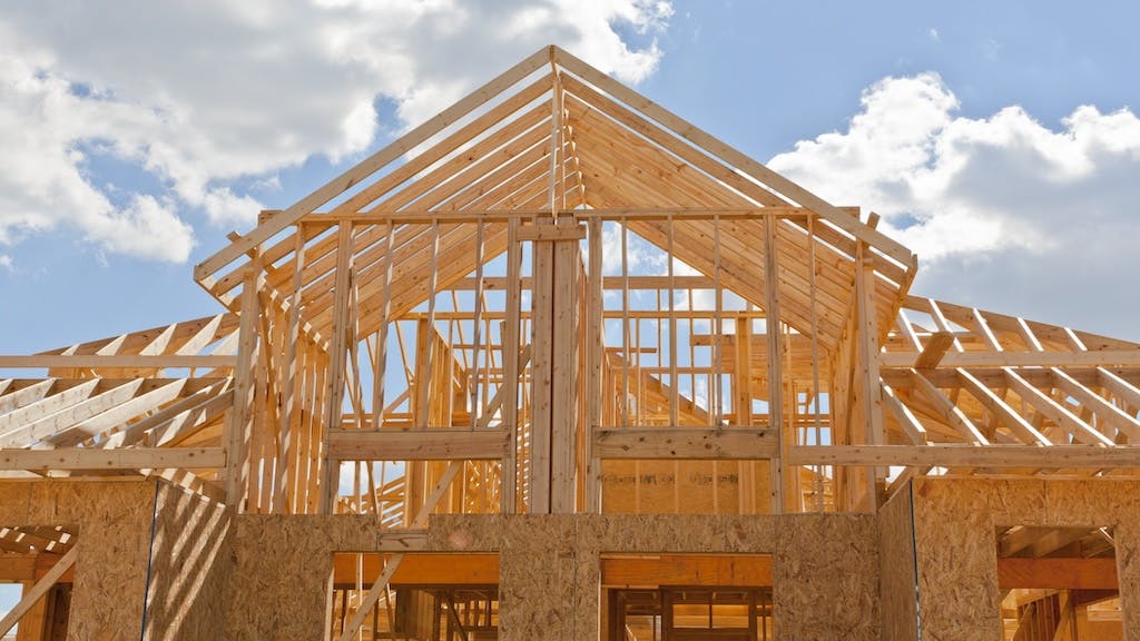 Single-family home under construction