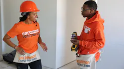 During the Community Build day, volunteers worked with uCC apprentices to complete two residential construction projects.
