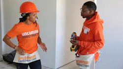 During the Community Build day, volunteers worked with uCC apprentices to complete two residential construction projects. During the Community Build day, volunteers worked with uCC apprentices to complete two residential construction projects.