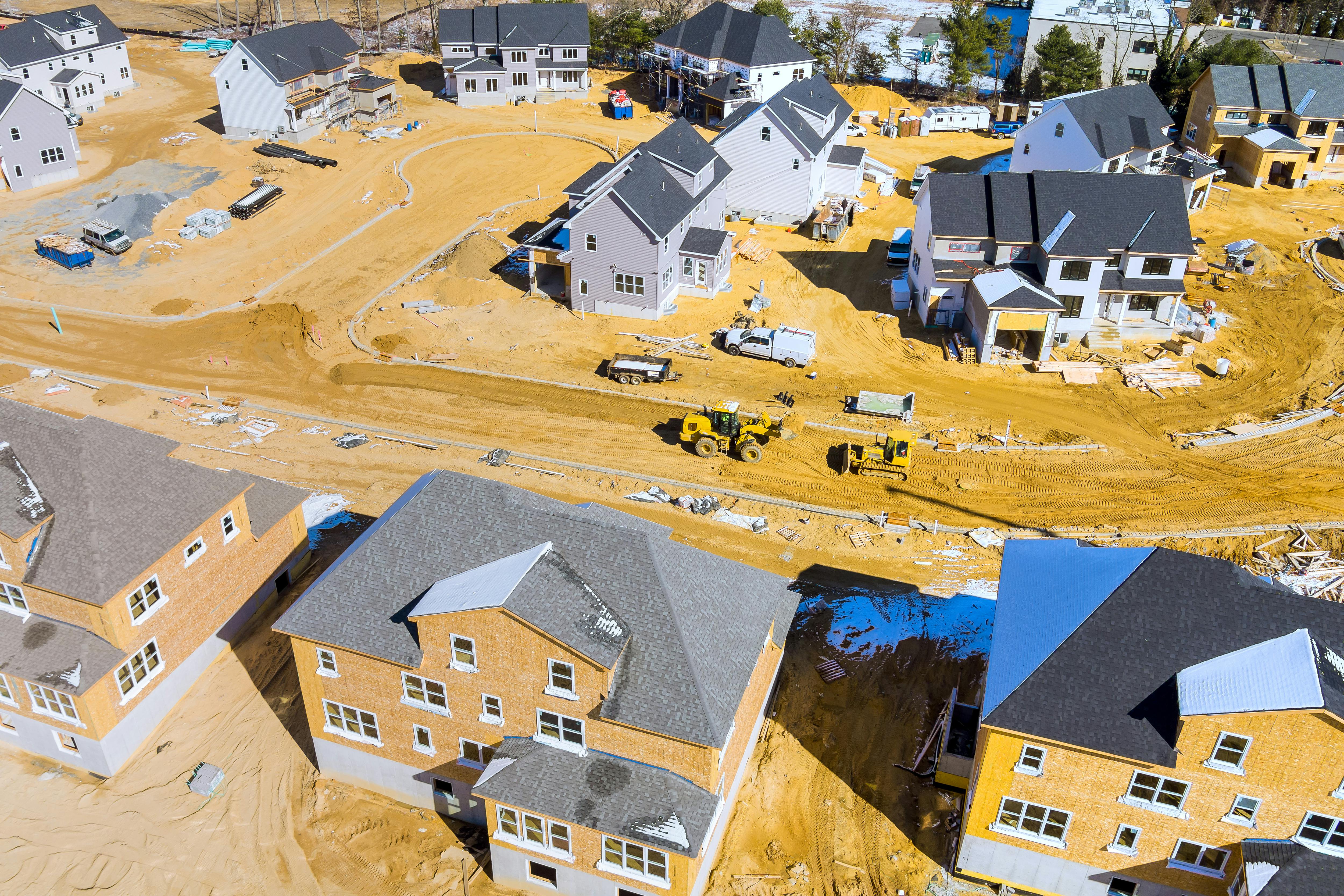 Homes under construction