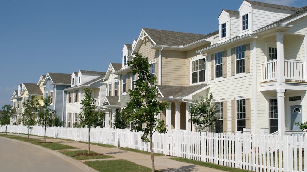 Row of townhomes