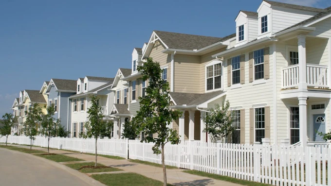 Row of townhomes