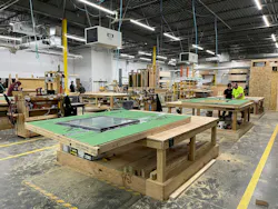 Factory-controlled construction operates 24/7 regardless of weather, boosting overall production efficiencies and delivering framing components that are more precise. Factory-controlled construction operates 24/7 regardless of weather, boosting overall production efficiencies and delivering framing components that are more precise.