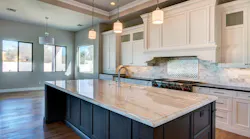 Kitchen with dual-toned kitchen cabinets