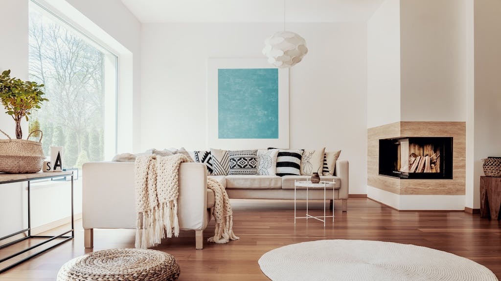 Natural light coming through a window in a living room