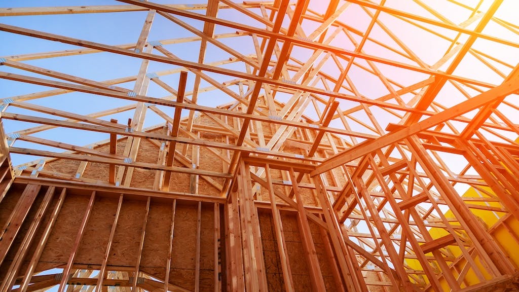 Single-family home under construction