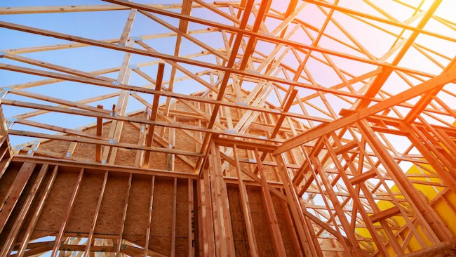 Single-family home under construction