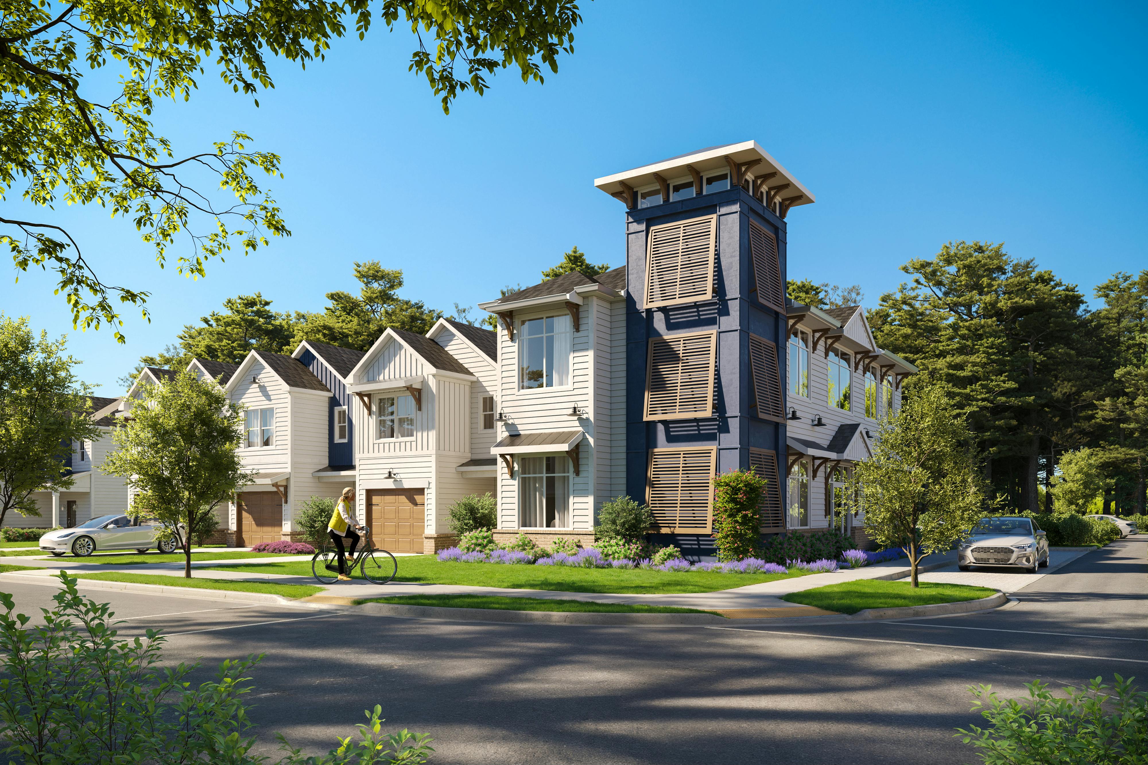 Indigo Cove in South Carolina's Lowcountry features three-bedroom build-to-rent townhomes surrounded by programmed and natural amenities.