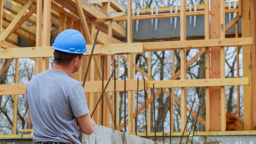 Home builder at a jobsite