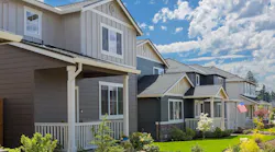 Row of new single-family homes